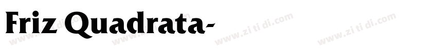 Friz Quadrata字体转换